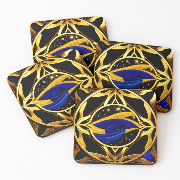 Item preview, Astral Vortex: The Celestial Eye in Golden Embrace designed and sold by Highlandkings.