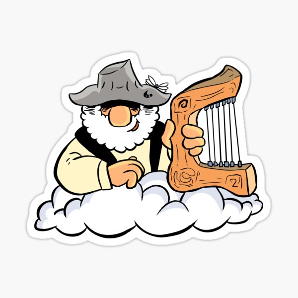 OLD MOUNTAIN MAN IN HEAVEN Sticker