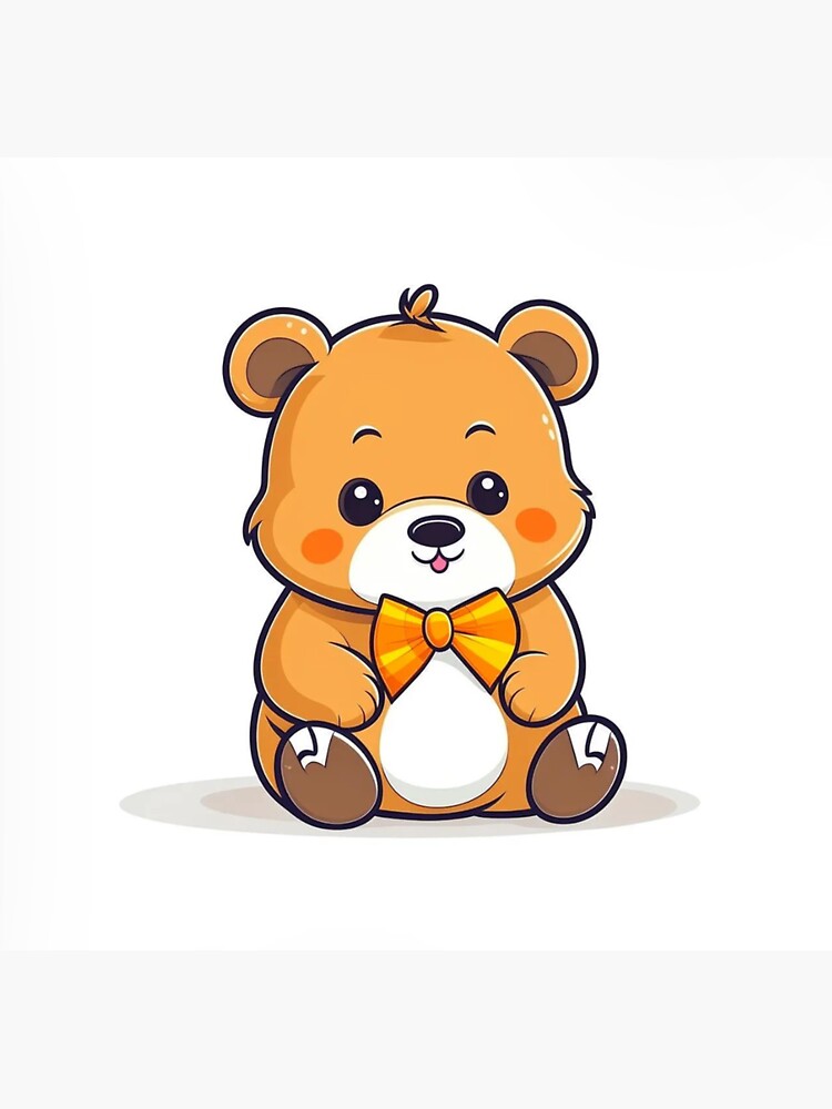 Bear teddy cute adorable sticker journal printable brown animal 