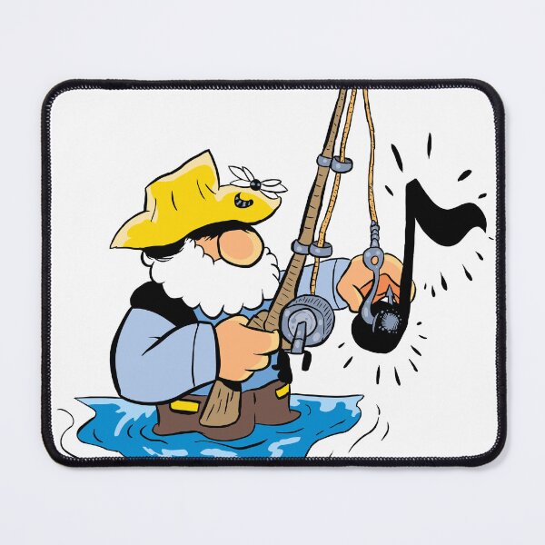 Item preview, MOUNTAIN MAN FISHIN WITH A MINOW MUSIC NOTE designed and sold by NEEDFUL STRINGS LLC.