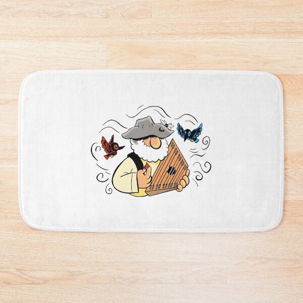 Item preview, MOUNTAIN MAN PLAYING THE LAP HARP  WITH BIRDS designed and sold by NEEDFUL STRINGS LLC.