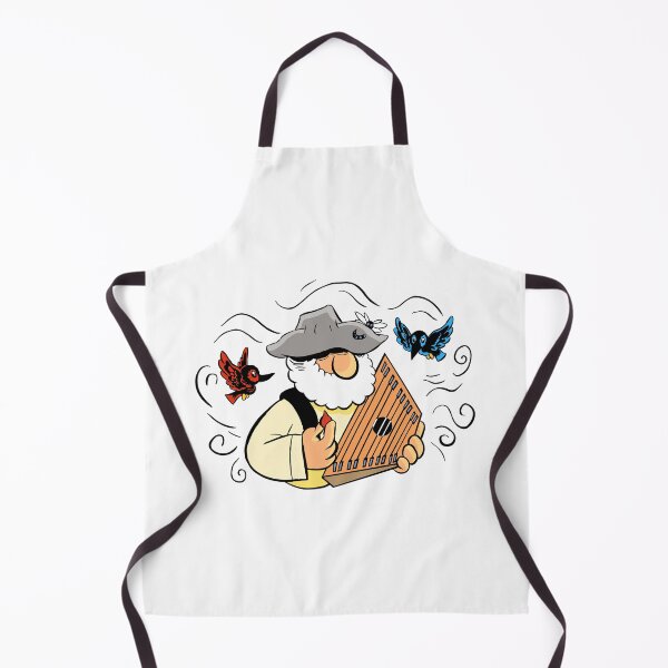 Item preview, MOUNTAIN MAN PLAYING THE LAP HARP  WITH BIRDS designed and sold by NEEDFUL STRINGS LLC.
