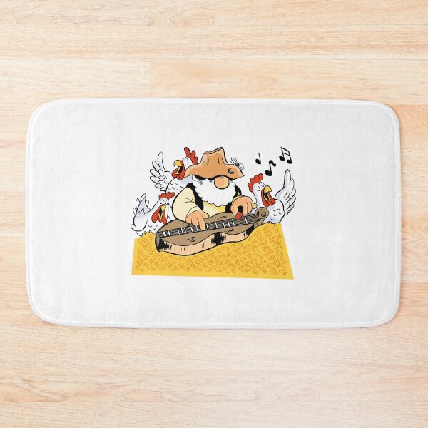 Item preview, MOUNTAIN MAN PLAYING THE MOUNTAIN DULCIMER WITH SOME CHICKENS designed and sold by NEEDFUL STRINGS LLC.