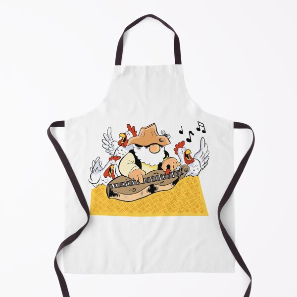 Item preview, MOUNTAIN MAN PLAYING THE MOUNTAIN DULCIMER WITH SOME CHICKENS designed and sold by NEEDFUL STRINGS LLC.