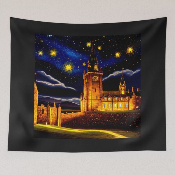 Item preview, Ethereal Keep: A Castle's Twilight under the Snowflake Stars designed and sold by Highlandkings.