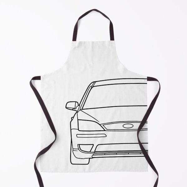 Item preview, Ford Mondeo Mk3 2003-2007 front squared detailed black lined art designed and sold by EdimDesign.