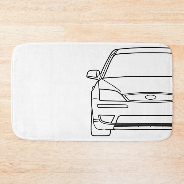 Item preview, Ford Mondeo Mk3 2003-2007 front squared detailed black lined art designed and sold by EdimDesign.
