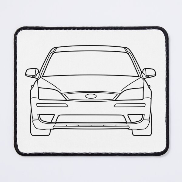 Item preview, Ford Mondeo Mk3 2003-2007 front detailed black lined art designed and sold by EdimDesign.