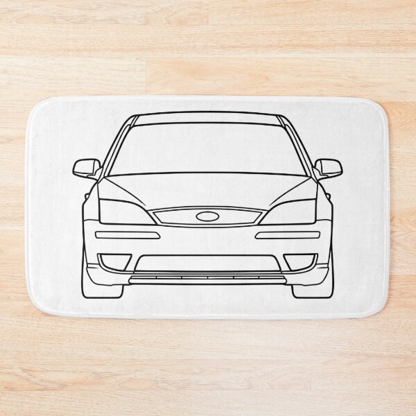 Item preview, Ford Mondeo Mk3 2003-2007 front detailed black lined art designed and sold by EdimDesign.