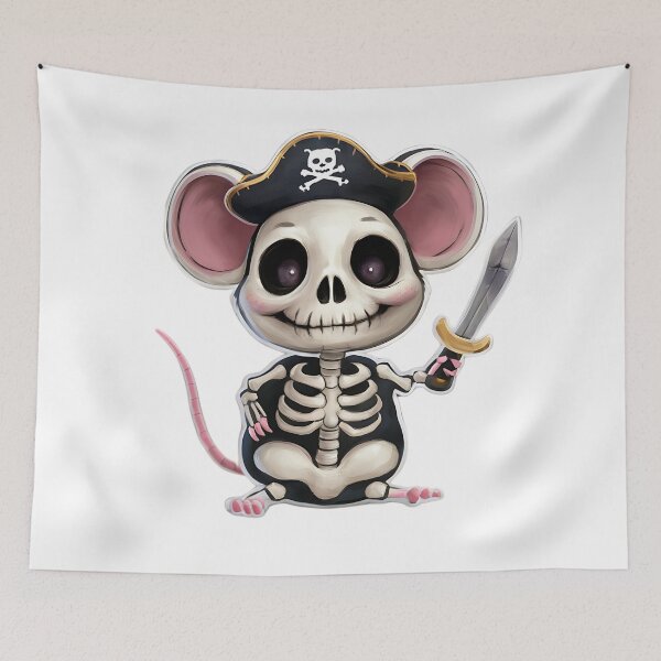 Item preview, Pirate Skeleton Mouse Cartoon Painting 3D Art designed and sold by Charlygood.