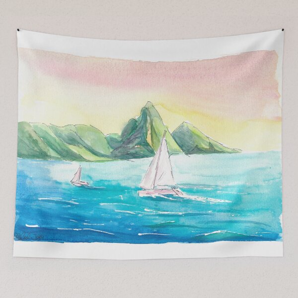 Item preview, Yacht Cruise in the Caribbean near Saint Lucia designed and sold by artshop77.