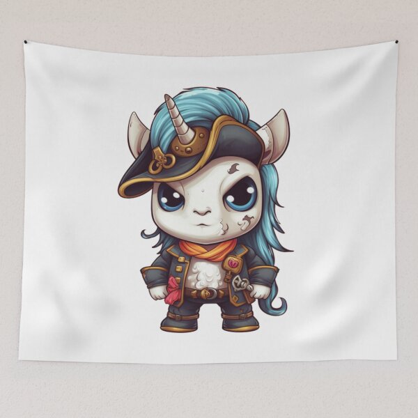 Item preview, Kawaii Unicorn Pirate designed and sold by KawaiiArtStyle.