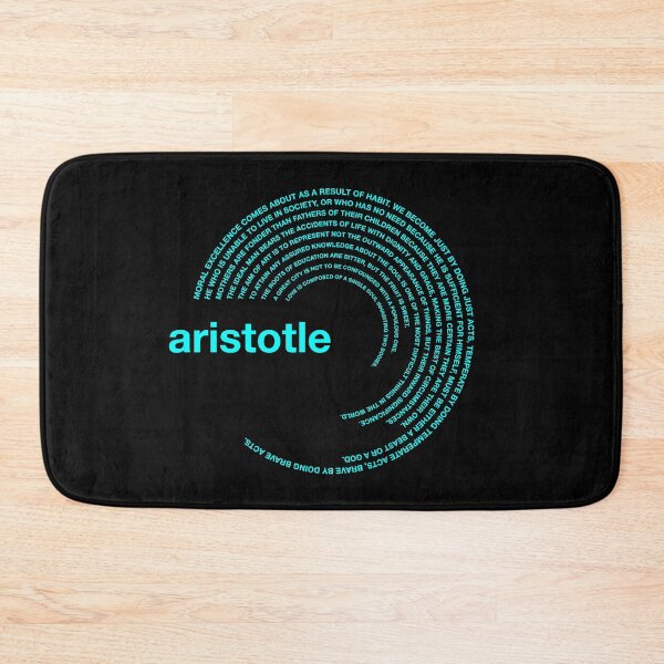 Item preview,  Aristotle famous quotes poster [aqua] designed and sold by CMYKStudio.