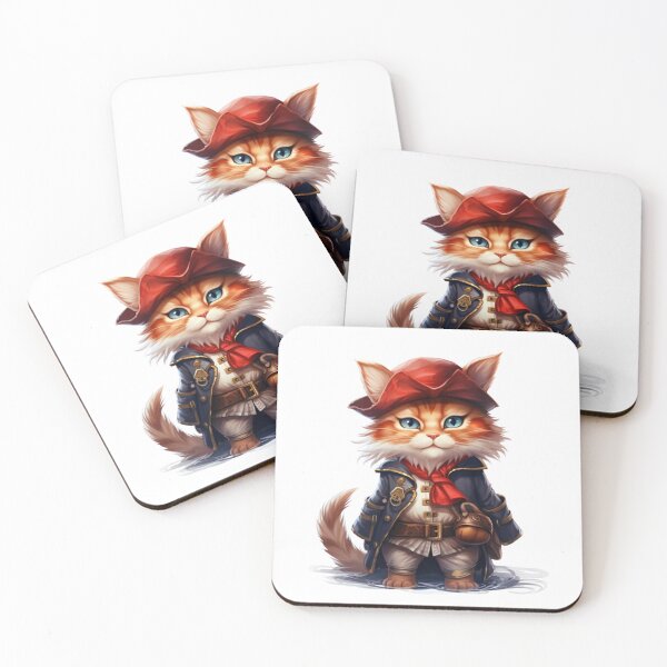 Item preview, Kawaii Red Cat Pirate designed and sold by KawaiiArtStyle.