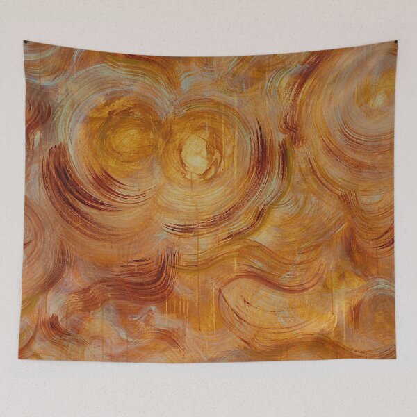 Item preview, Sienna Subterranean Gold Chemistry Abstract Art designed and sold by oz10.