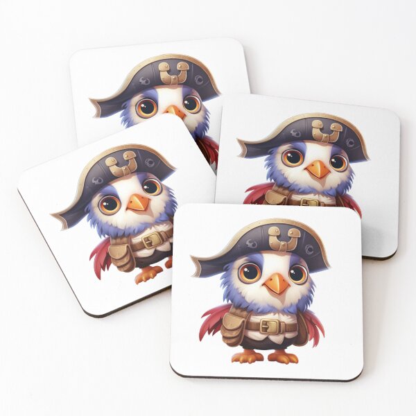 Item preview, Kawaii Blue Bird Pirate designed and sold by KawaiiArtStyle.