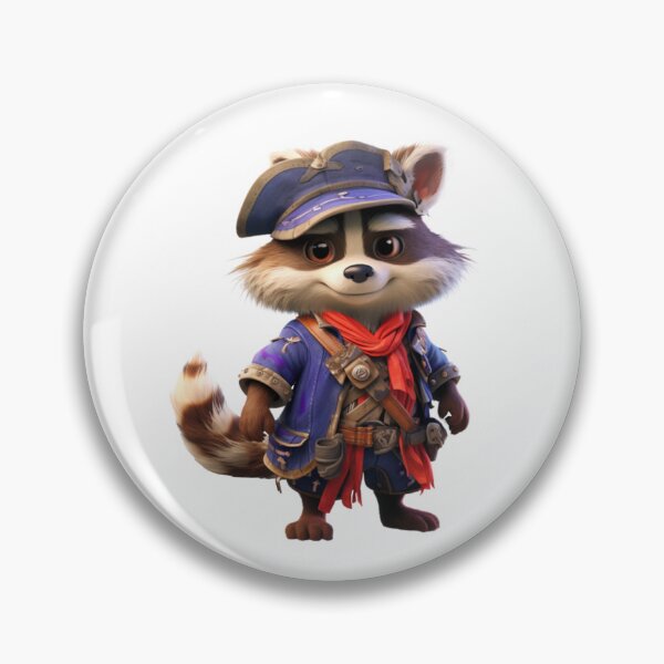 Item preview, Kawaii Raccoon Pirate designed and sold by KawaiiArtStyle.