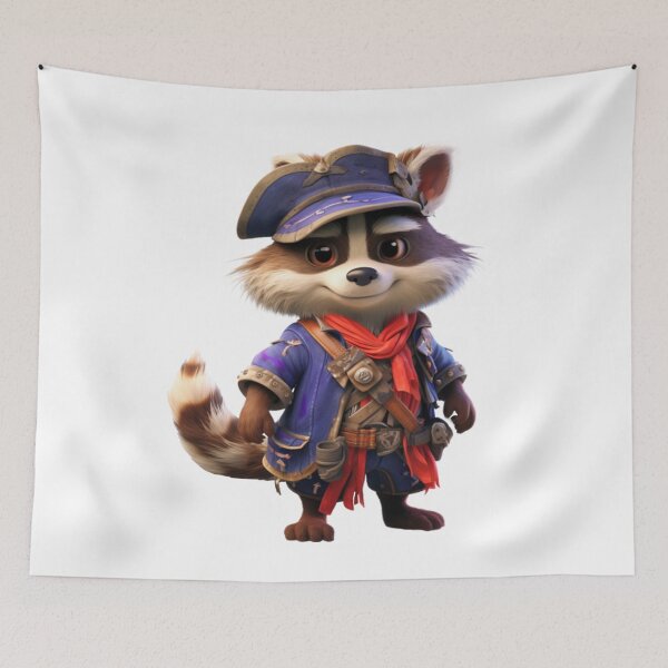 Item preview, Kawaii Raccoon Pirate designed and sold by KawaiiArtStyle.