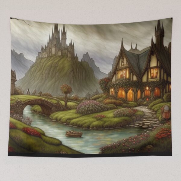 Item preview, Classic Fantasy Village designed and sold by TheDarkWardrobe.