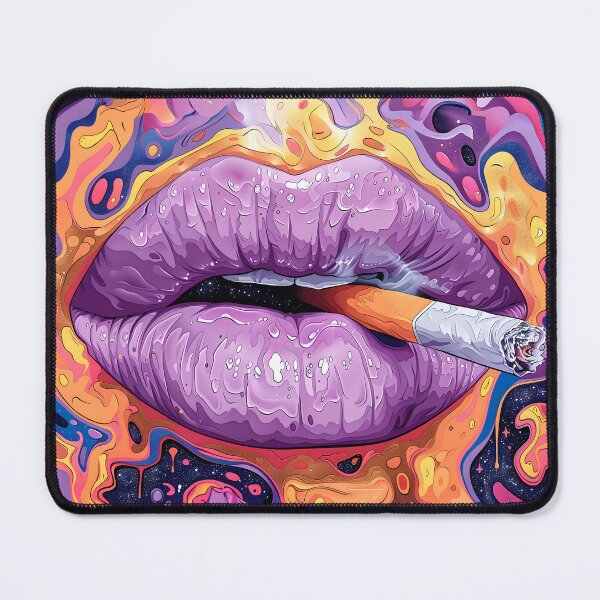 Item preview, Smoke Kiss Me, Purple Lips, Sexy Cigarette Lip Gloss designed and sold by URBANBADA.