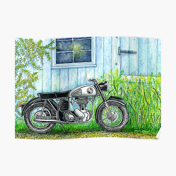 Norton ES2 Motorcycle Poster