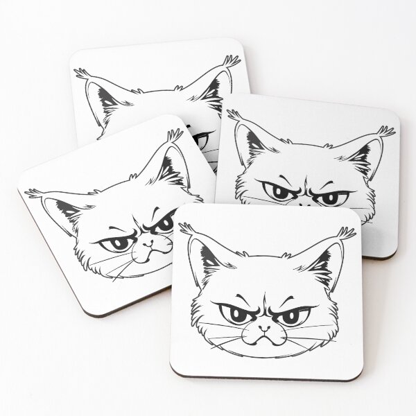 Item preview, Head shot of an annoyed kitten designed and sold by lawsonlee.