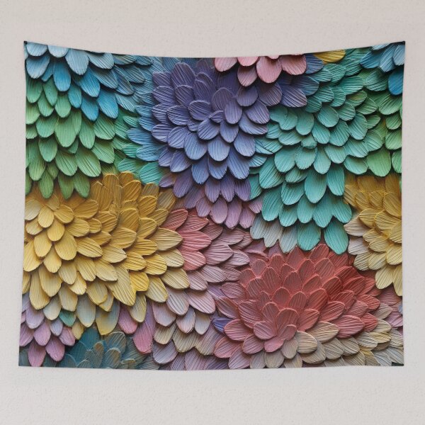 Item preview, Multicolor Layered Pastel Spring Flowers Pattern designed and sold by bubblegoth.