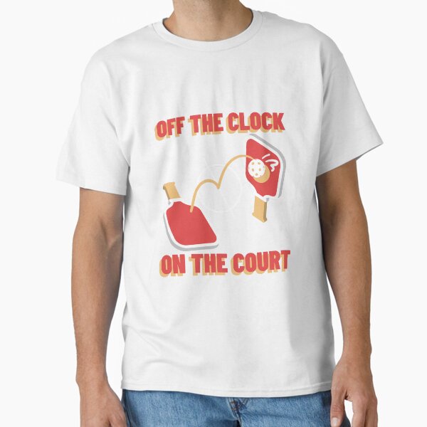 Item preview, Off The Clock On The Court Pickleball Retirement Shirt designed and sold by BCTees3.
