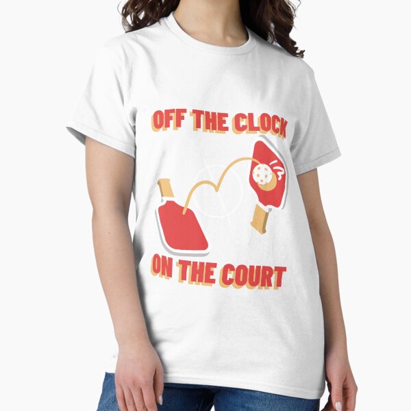 Item preview, Off The Clock On The Court Pickleball Retirement Shirt designed and sold by BCTees3.
