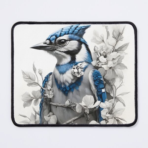 Item preview, Black and White Blue Jay designed and sold by Pencil-Art.