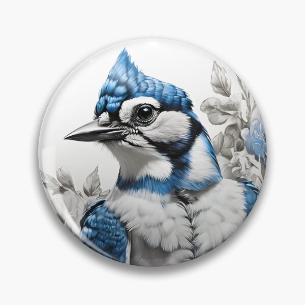 Item preview, Black and White Blue Jay designed and sold by Pencil-Art.