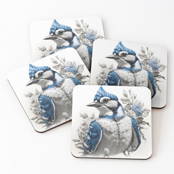 Item preview, Black and White Blue Jay designed and sold by Pencil-Art.