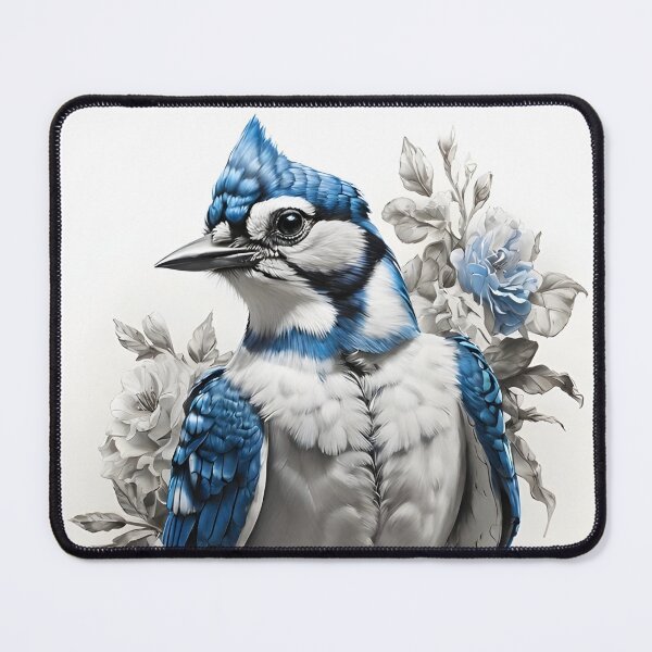 Item preview, Black and White Blue Jay designed and sold by Pencil-Art.