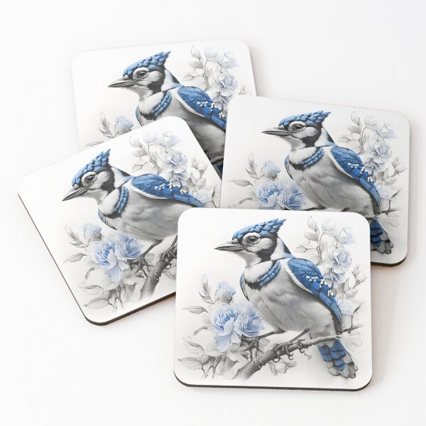 Item preview, Black and White Blue Jay designed and sold by Pencil-Art.