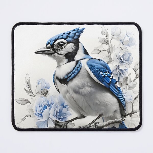 Item preview, Black and White Blue Jay designed and sold by Pencil-Art.