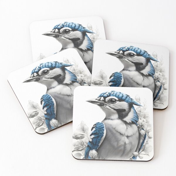 Item preview, Black and White Blue Jay designed and sold by Pencil-Art.