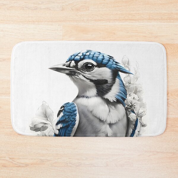 Item preview, Black and White Blue Jay designed and sold by Pencil-Art.