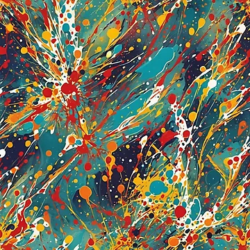 Artwork thumbnail, Abstract Colorful Paint Splatter Pattern by calibrit