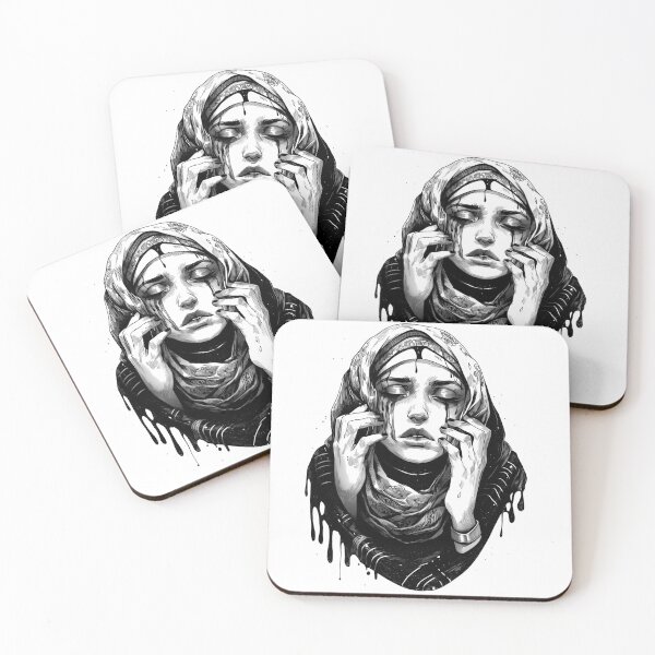Item preview, Mystical Moon Goddess in Black and White – Elegant, Spiritual Illustration designed and sold by Tomioka-Art.