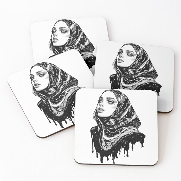 Item preview, Mystical Moon Goddess in Black and White – Elegant, Spiritual Illustration designed and sold by Tomioka-Art.