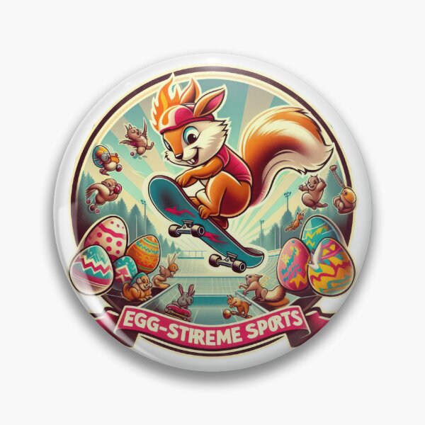 Item preview, squirrel with a skateboard Easter Funny animals   designed and sold by Expressions-Sel.