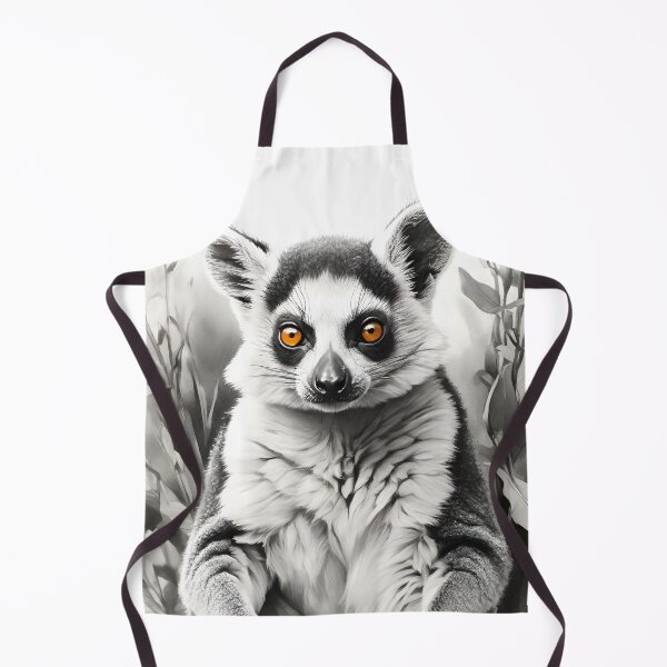 Item preview, Black and White Lemur Pencil Drawing designed and sold by Pencil-Art.