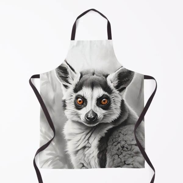 Item preview, Black and White Lemur Pencil Drawing designed and sold by Pencil-Art.
