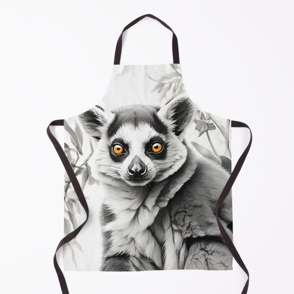 Item preview, Black and White Lemur Pencil Drawing designed and sold by Pencil-Art.