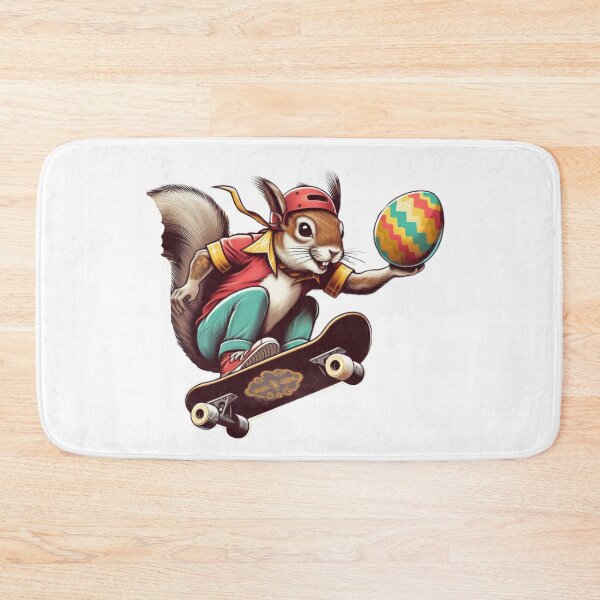 Item preview, squirrel with a skateboard and easter egg Easter Funny animals  designed and sold by Expressions-Sel.