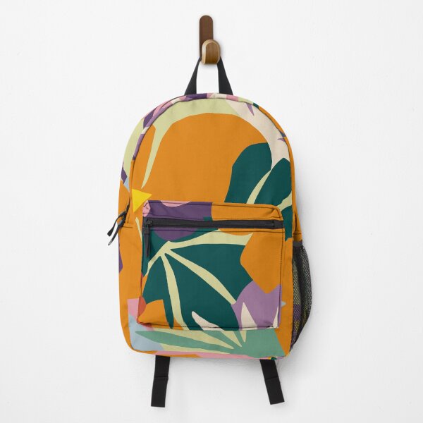 Item preview, Multicolour Retro Bold Flower Pattern with Orange designed and sold by SamJanner.