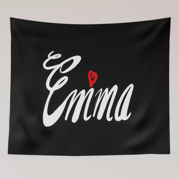 Item preview, Emma popular girls first name in white. Personalized personalised customised name Emma designed and sold by Artonmytee.