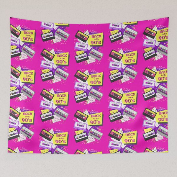 Item preview, Back in the 90s. Print with retro music cassettes designed and sold by Mariana Shymkovych.