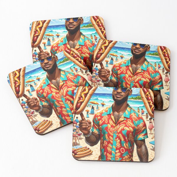 Item preview, LeBron James off season in cacun with hotdogs designed and sold by Jhawkshop.