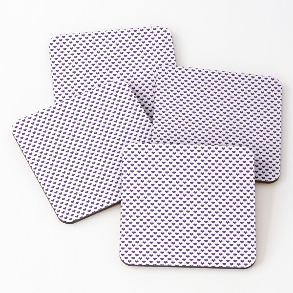 Item preview, Purple Hearts Pattern White Backgound designed and sold by ValeriesGallery.